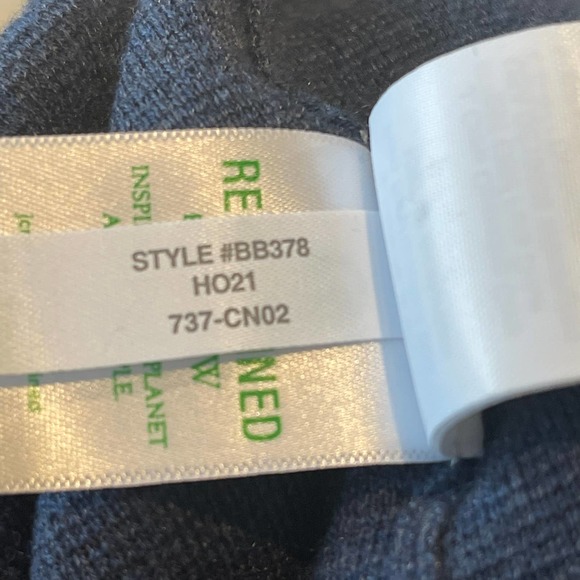 New J. Crew Heather Night Sky Merino Wool Neck Tie Waist Sweater-Jumpsuit M - Picture 10 of 12